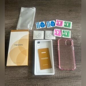 TIESZEN for iPhone15 Plus, Glitter Pink
